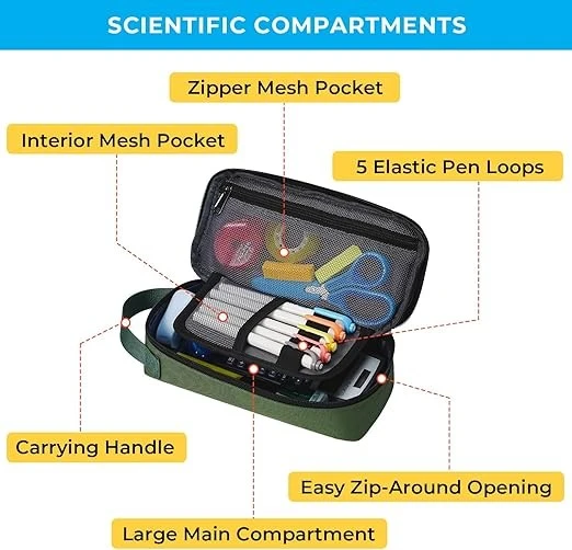 Aesthetic Portable Zipper Pencil Bag